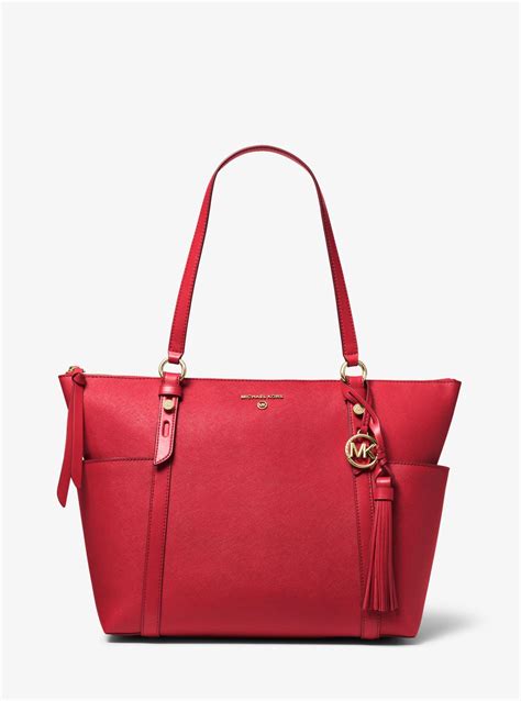 michael kors east west saffiano tote|michael kors sullivan large tote.